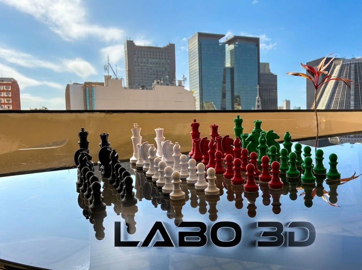 Peças de xadrez 3D — jogo personalizado impressão 3D LABO 3D Rio