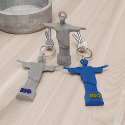 Mini Cristo Redentor 3D — souvenir Rio de Janeiro impressão 3D LABO 3D