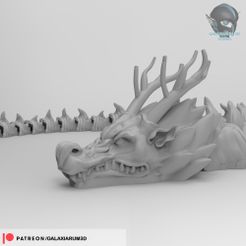 Dragão oriental articulado 3D — figurine impressa em peça única