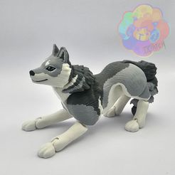 Lobo personagem 3D — personagem original estilizado LABO 3D