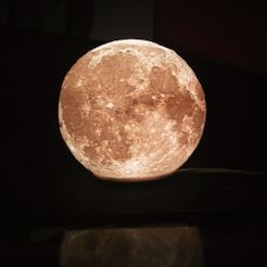 Moon lamp luminária 3D — abajur lua realista impressão 3D LABO 3D