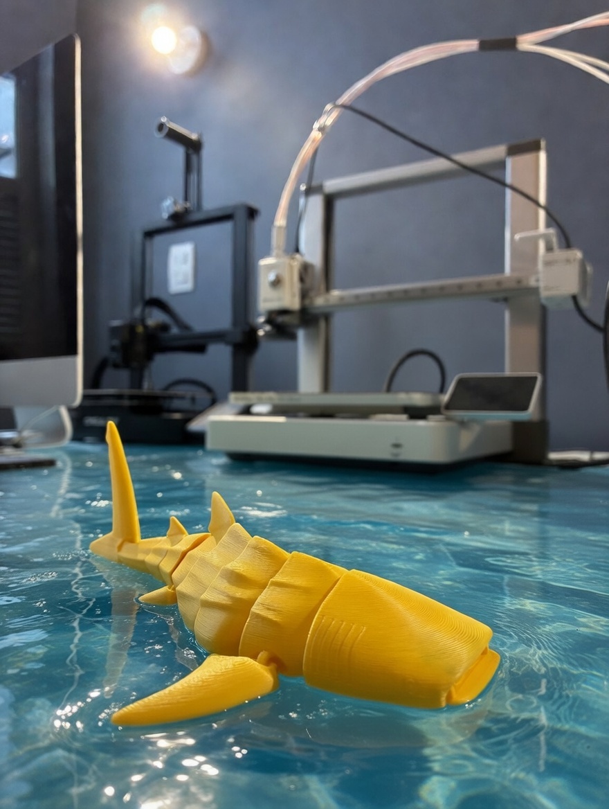 Tubarão impresso em 3D — miniatura LABO 3D