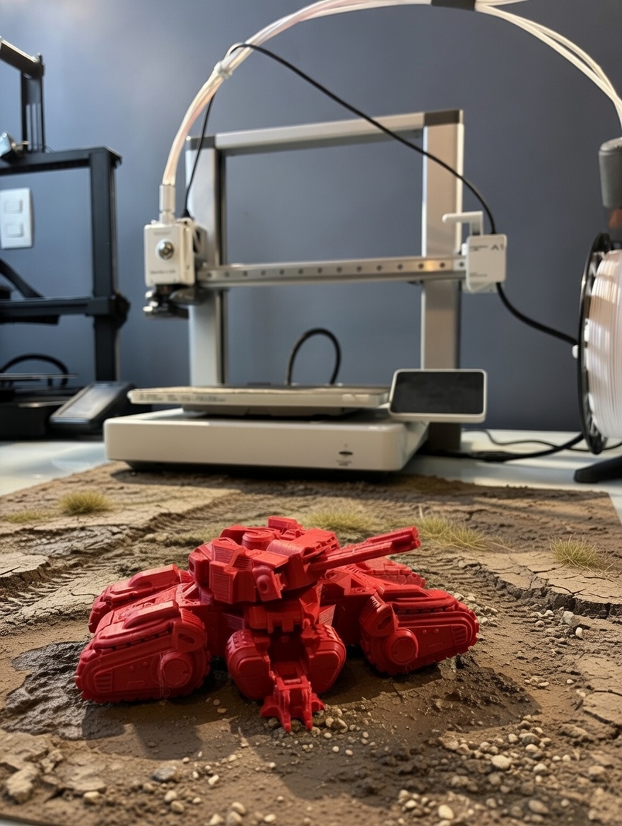Tanque impresso em 3D — modelo mecânico LABO 3D