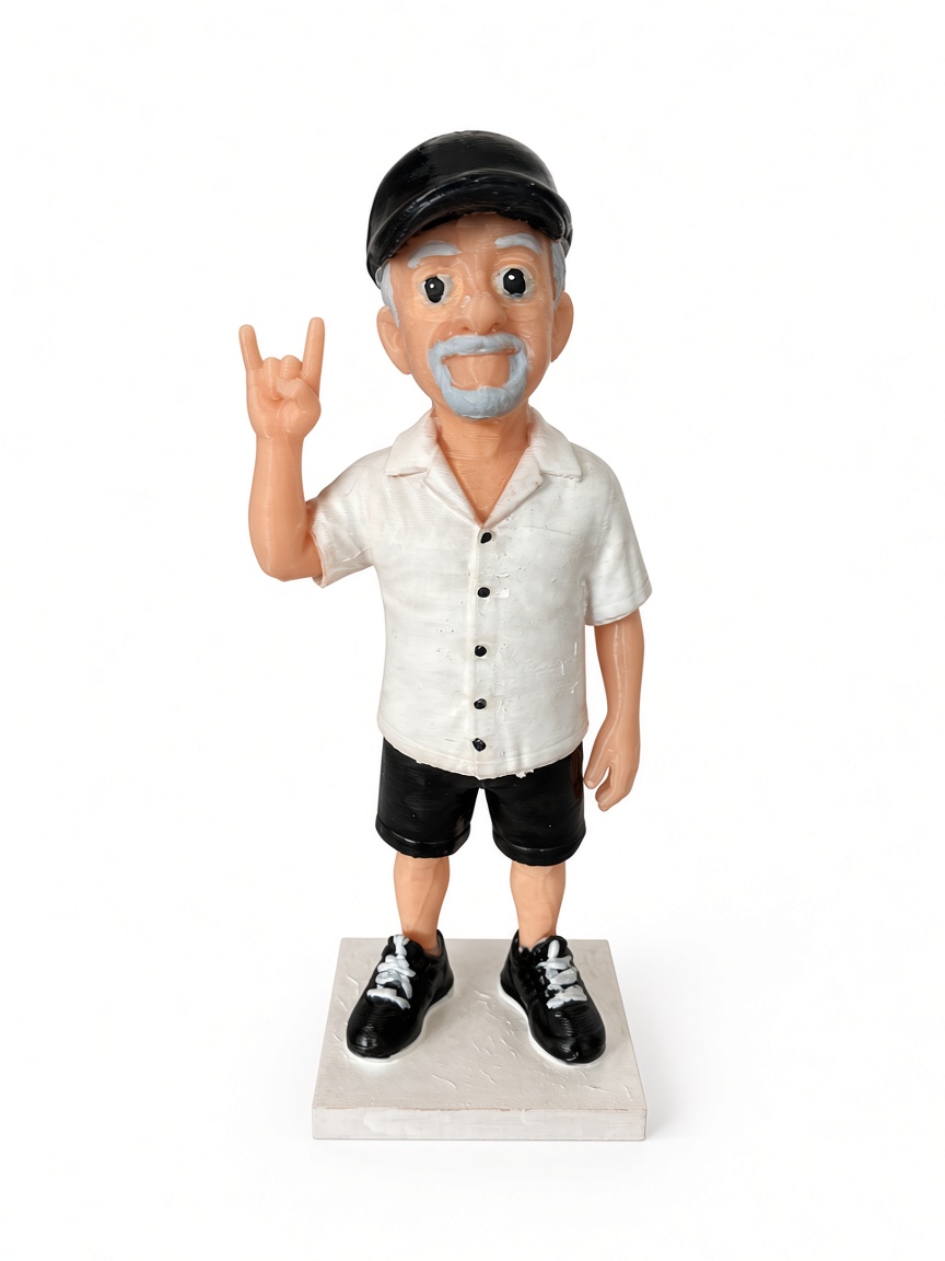 Raul Rock — figura impressa em 3D — LABO 3D